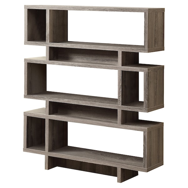 Bookshelf, Bookcase, Etagere, 4 Tier, 55"H, Office, Bedroom, Laminate, Brown, Contemporary, Modern